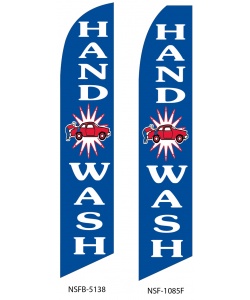 Hand wash swooper flag