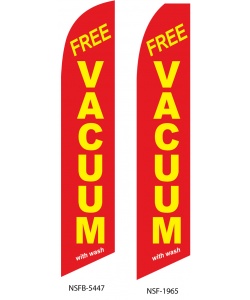 Red free vacuum swooper flag
