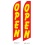 Red yellow OPEN swooper flag banner