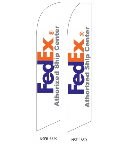 Fedex shipping center swooper flag banner